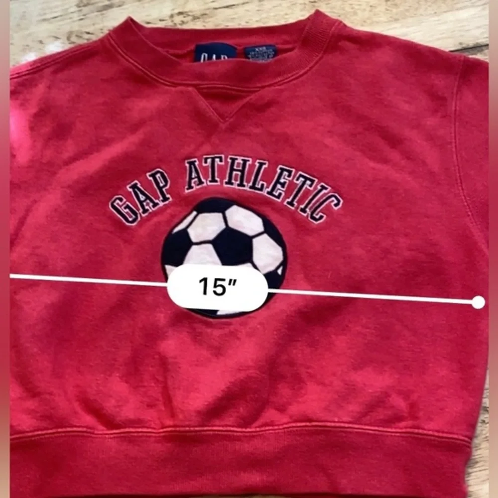 Vintage Gap XXS Red “Gap Athletic” Graphic Crew‎ Neck Long Sleeve Sweatshirt